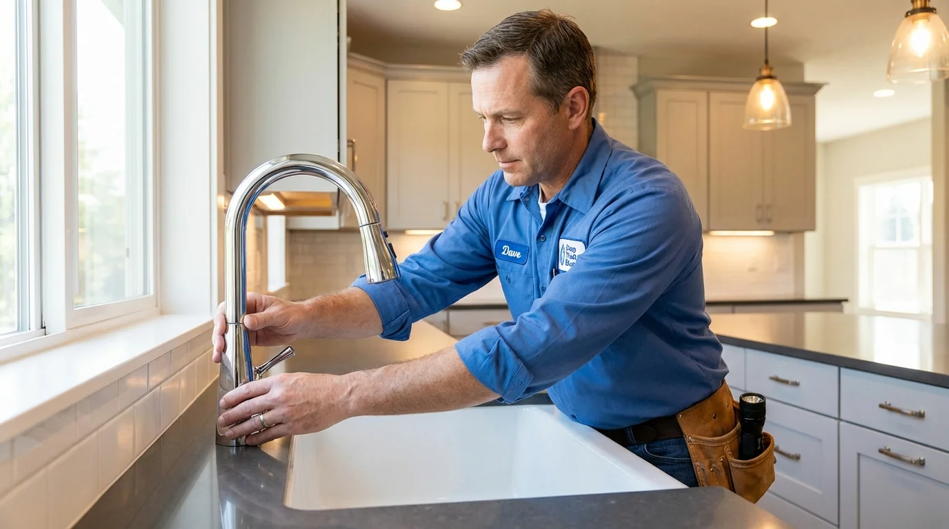 Kitchen faucet installation by Johns Plumbing LLC in Forrest