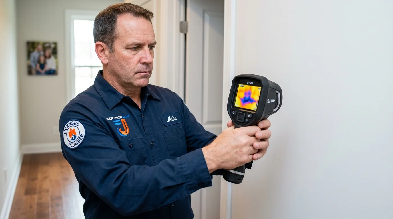 Thermal imaging leak detection by Johns Plumbing LLC in Forrest