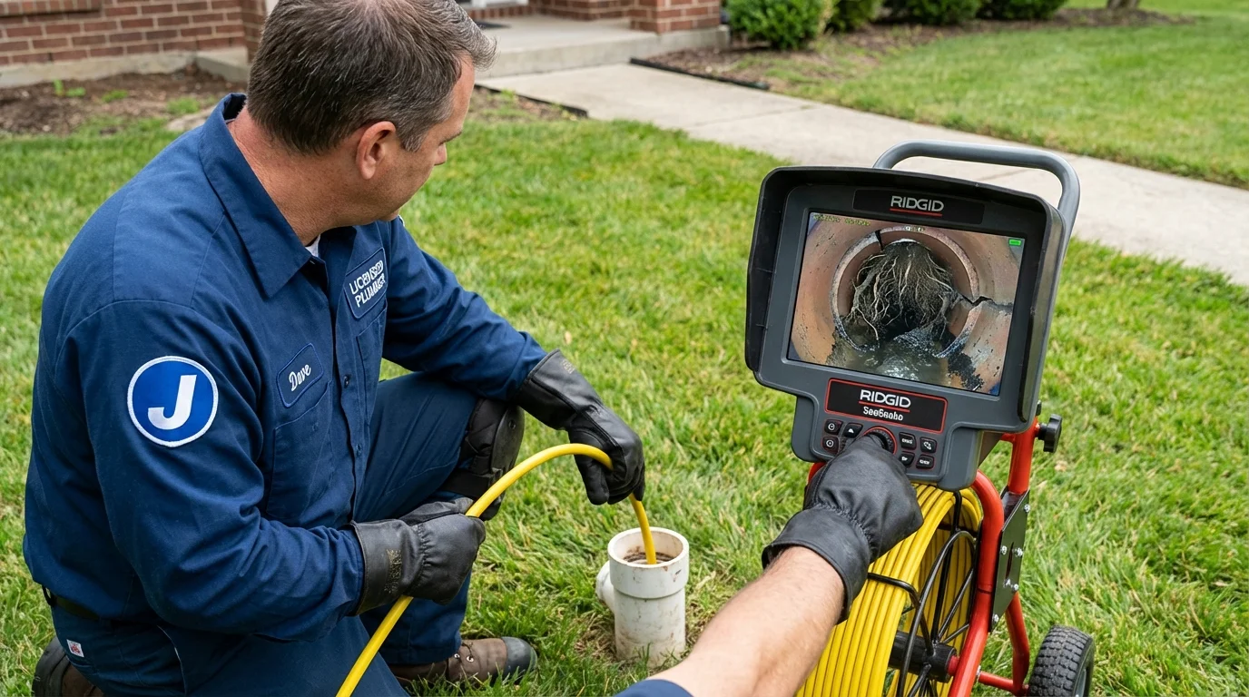 Sewer camera inspection being performed by Johns Plumbing LLC in Forrest